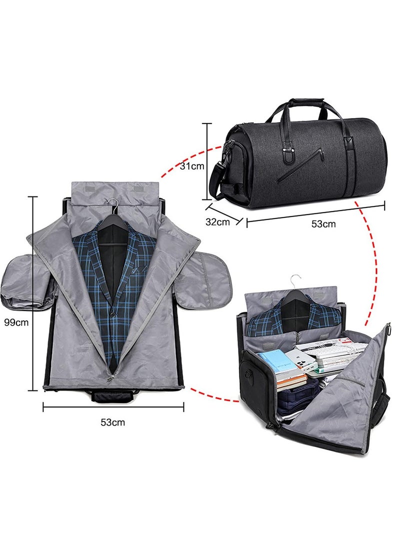 SYOSI - Convertible Travel Garment Bag, Versatile 2-in-1 Hanging Suitcase Multifunctional Garment Bag Dual-Purpose Garment and Suitcase Bag Travel-Friendly Bag for Business Travel and Weekend Getaways - Image 1