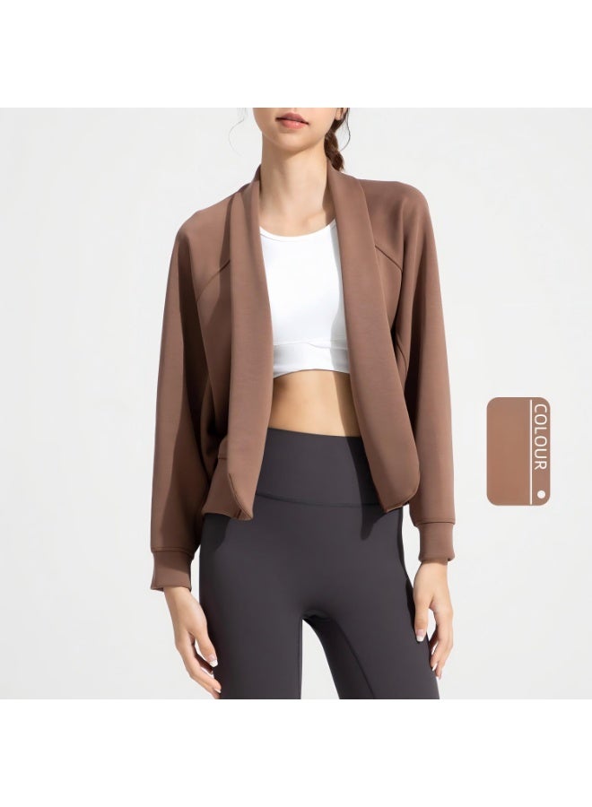 Women's Cooling Modal Air Layer Long Sleeve Open Front Yoga Cardigan - Breathable Soft Lounge Cover Up Shawl - Image 1