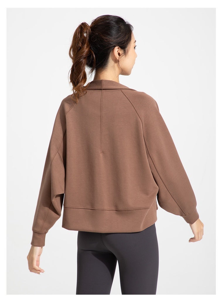 Women's Cooling Modal Air Layer Long Sleeve Open Front Yoga Cardigan - Breathable Soft Lounge Cover Up Shawl - Image 3