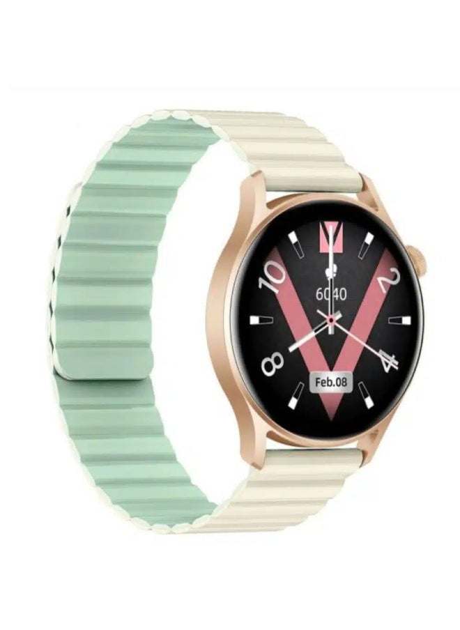 KIESLECT Kieslect Lora2 Lady Smart Watch 2 Straps Gold  - Image 1