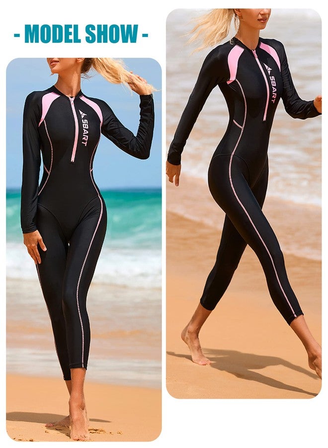 Aivtalk Women's Diving Suit Quick Dry Rashguard Wetsuit Long Sleeve Surfing Diving Snorkeling Scuba Dive Skins Modest Swimsuit UPF 50+ Bathing Suit with Pads - Image 4