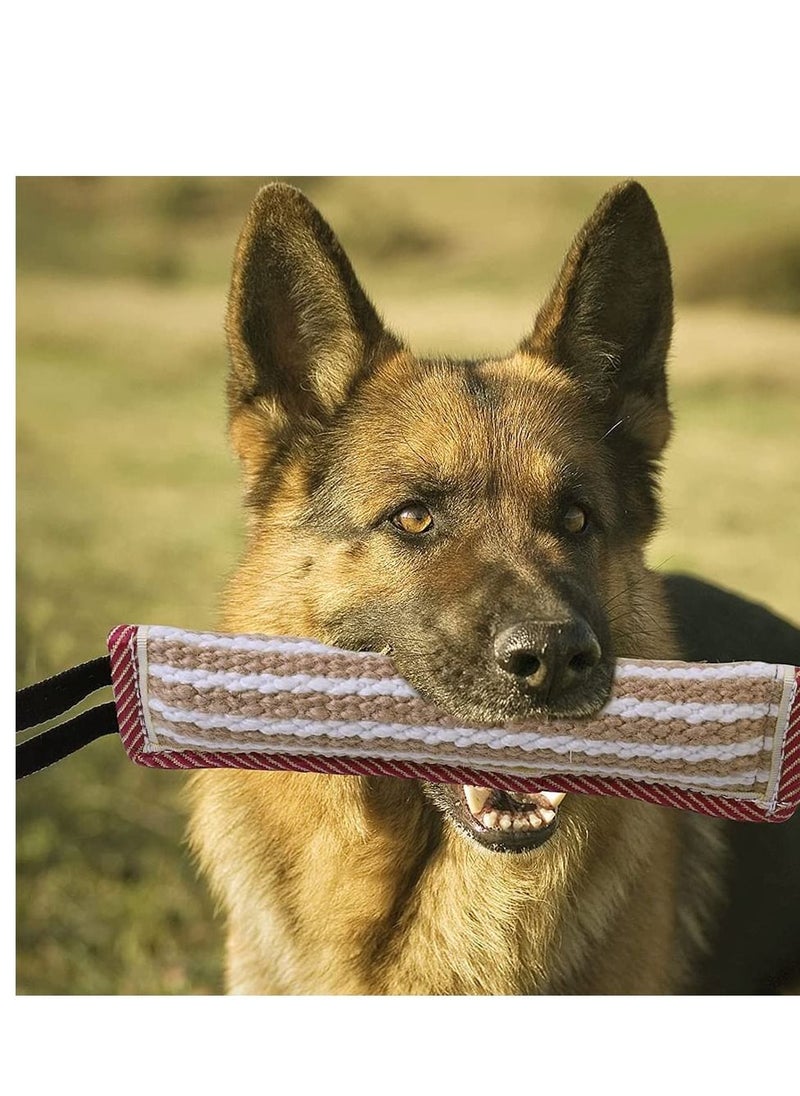 SYOSI - Dog Tug Toy, Dog Bite Jute Pillow Pull Toy with 2 Strong Handles, Perfect for Tug of War, Puppy Training Interactive Play, Durable Bite Training Toys for Medium to Large Dogs Black - Image 1