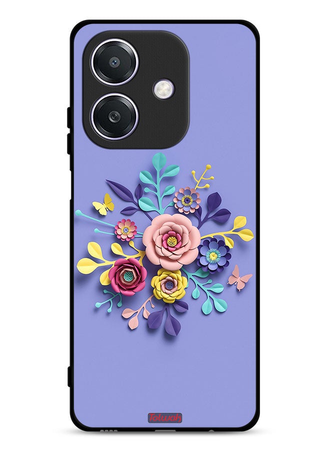 Tolwak Oppo A3 5G Protective Case Cover Flowers Art - Image 1