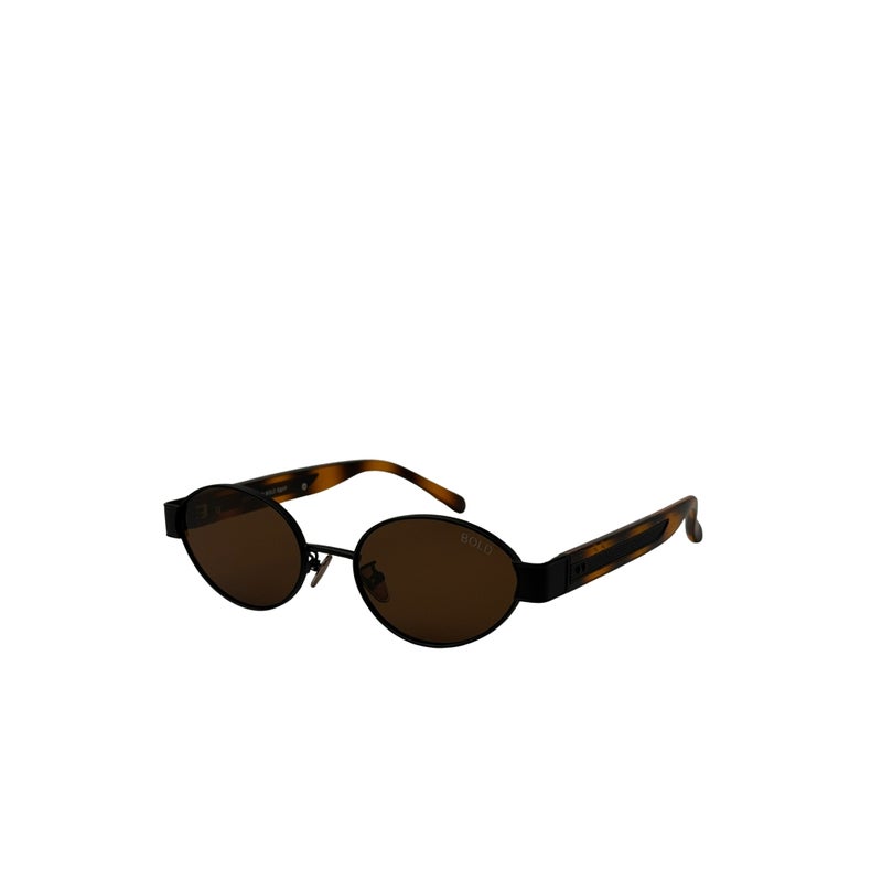 BOLD Muse oval Sunglasses for Unisex - Brown (1 Year Guarantee) - Image 2