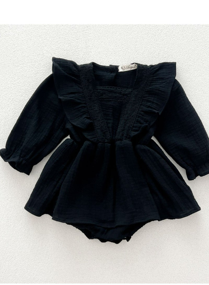 Baby Girl Baby Jumpsuit, Long Sleeved Bag, Fart Jacket, Climbing Suit - Image 1