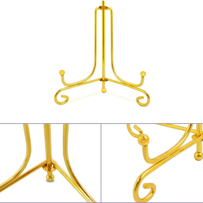 Sonku 6 Pcs Display Stand, 4 Inch Gold Iron Display,Photo Holder Stand,Decorative Plates,Displays Picture Frames,Artworks - Image 4