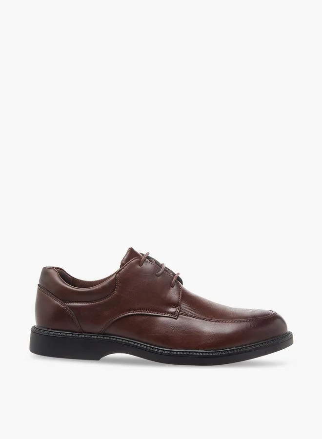LBL By Shoexpress BROWN Men Ribbed Lace-Up Derby Shoes for Men | Best Price UAE