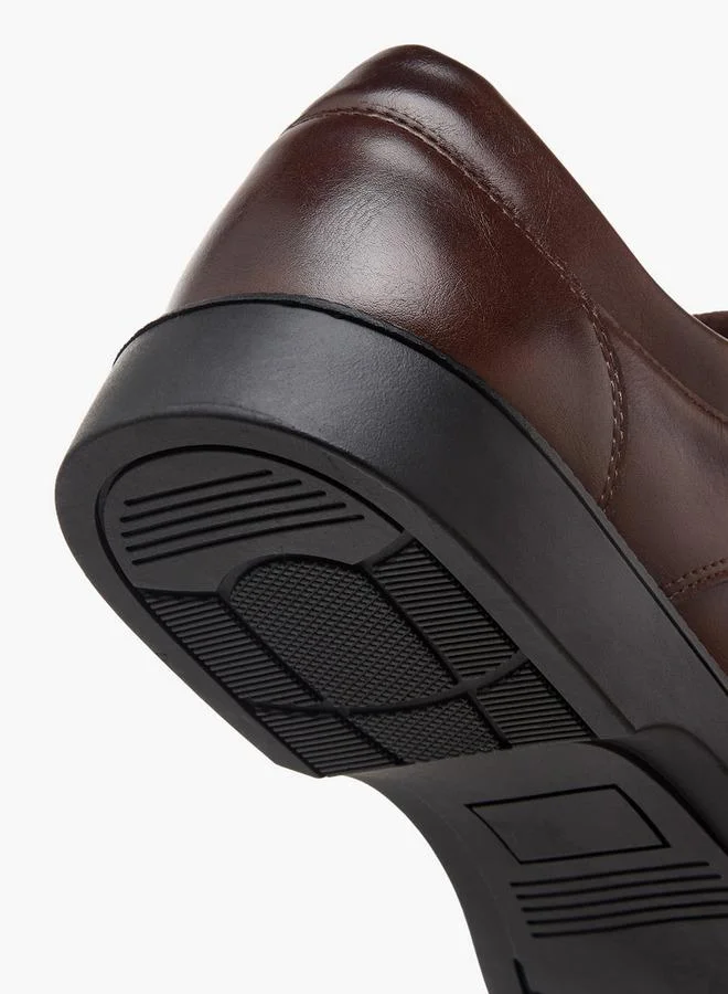 LBL By Shoexpress BROWN Men Ribbed Lace-Up Derby Shoes for Men | Best Price UAE
