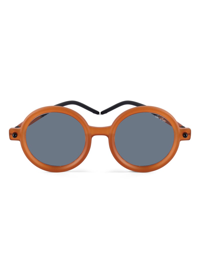 ووجلز نظارات شمسية دائرية برتقالية حمراء من بابي سويرل بحماية % من الأشعة فوق البنفسجية للرجال والنساء - Image 1