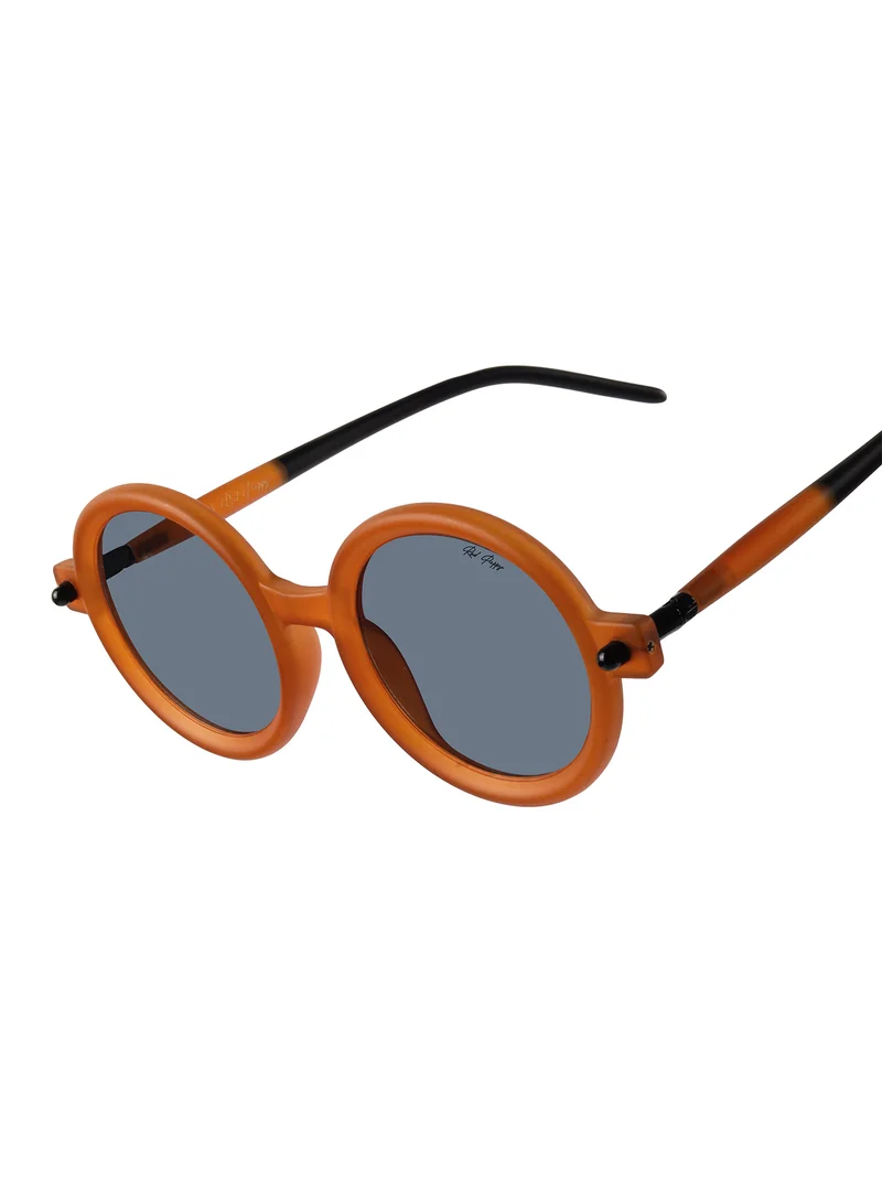 Woggles Red Pappy Swirl Orange Round Sunglasses| 100% UV Protected| Men & Women