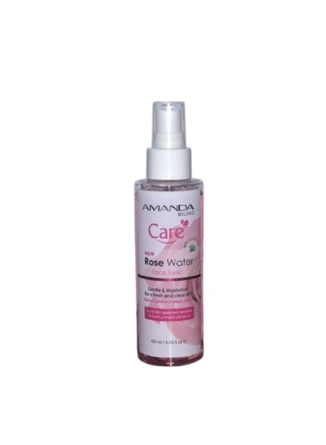 Amanda Milano Care New Rose Water Face Tonic Gentie &Mosturizer For A Fresh And Clear Skin 120 ML. - Image 1