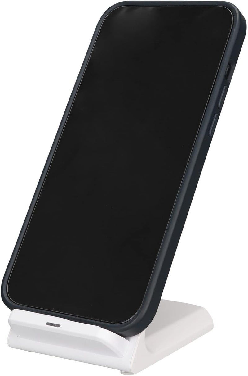klarako 15W Wireless Charging Stand for Smartphone, Qi Certified Wireless Charging Desktop Stand Fast Wireless Charger Tabletop Cell Phone Stand Support Charging at Any Angle(White) - Image 4