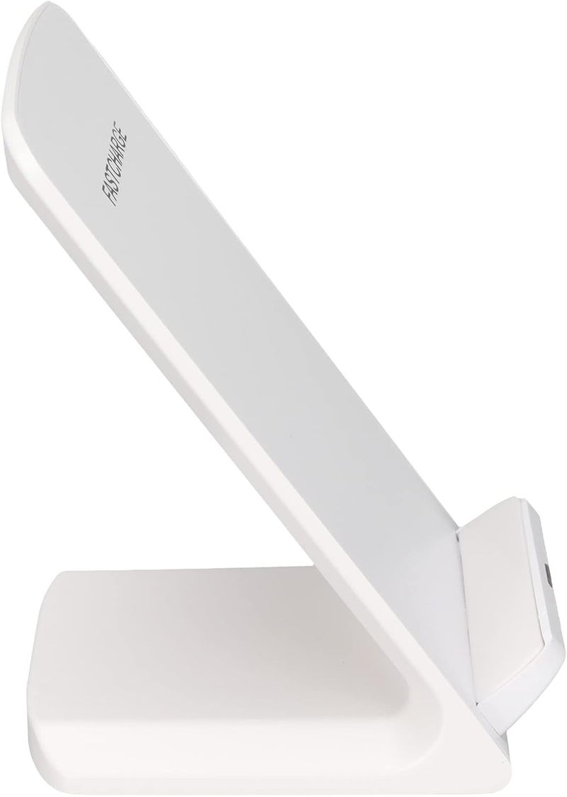 klarako 15W Wireless Charging Stand for Smartphone, Qi Certified Wireless Charging Desktop Stand Fast Wireless Charger Tabletop Cell Phone Stand Support Charging at Any Angle(White) - Image 5