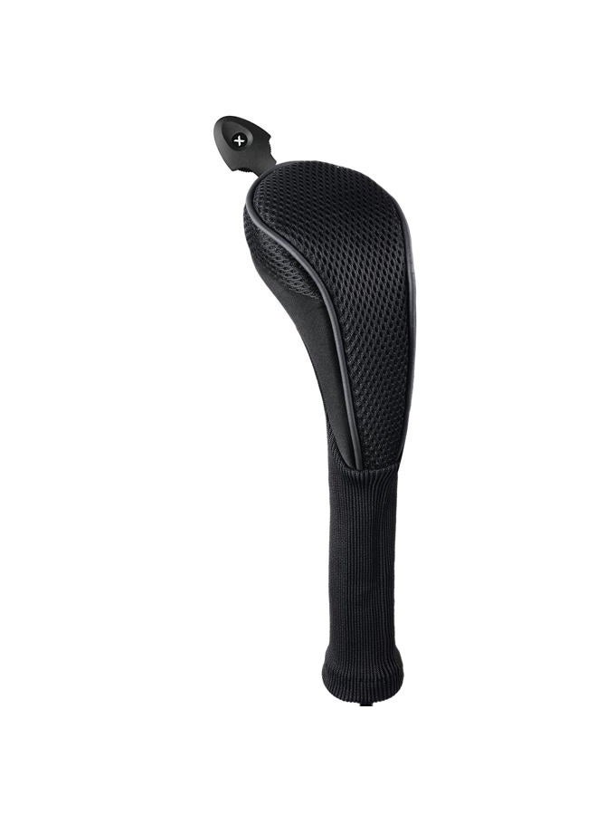 Andux 4 Pack Long Neck Golf Hybrid Club Head Covers Interchangeable No. Tag CTMT-01 Black - Image 2