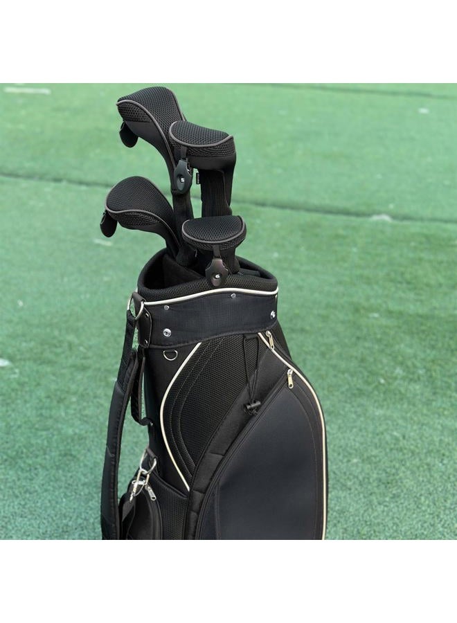 Andux 4 Pack Long Neck Golf Hybrid Club Head Covers Interchangeable No. Tag CTMT-01 Black - Image 5