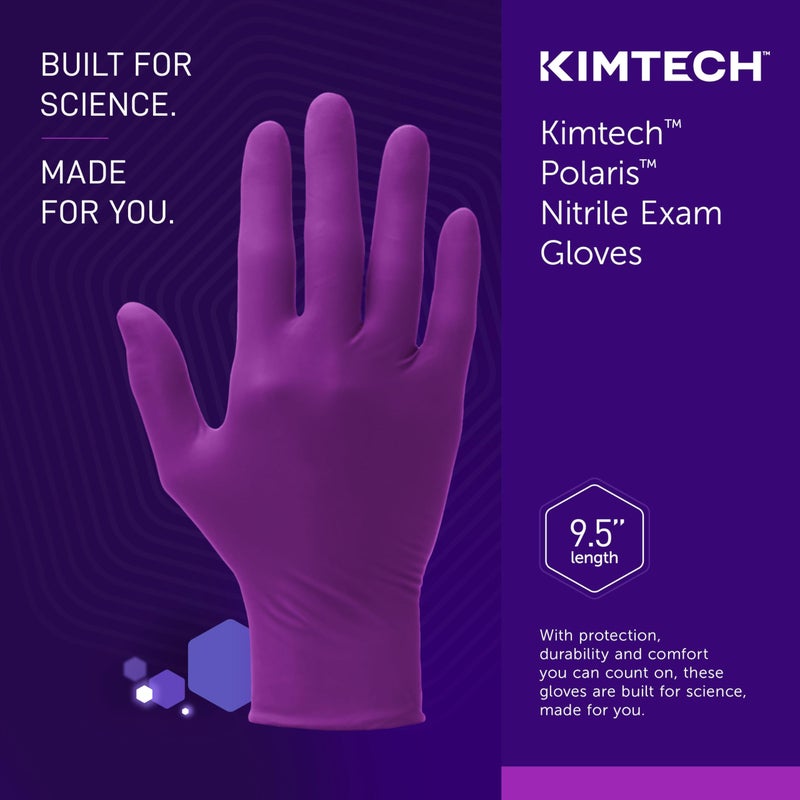 KIMTECH قفازات فحص نيتريل كيمتيك™ بولاريس™ (62771)، 5.9 مل، مزدوجة الاستخدام، 9.5 بوصة، S، 100 قفاز نيتريل/علبة - Image 3