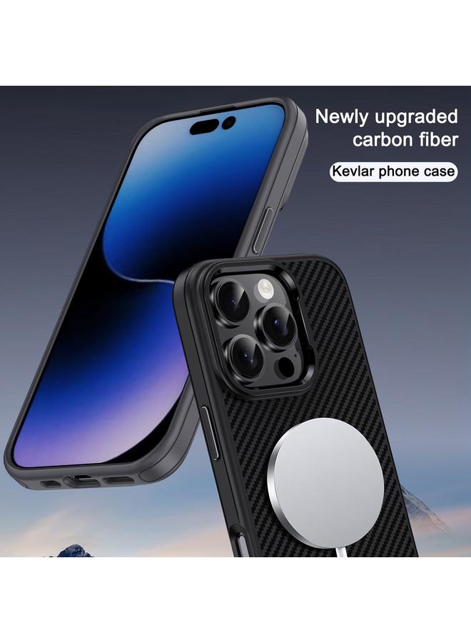 erorex Case For iPhone 16 Plus Carbon Fiber Textured Oil Spray MagSafe Magnetic Phone Case - Image 3