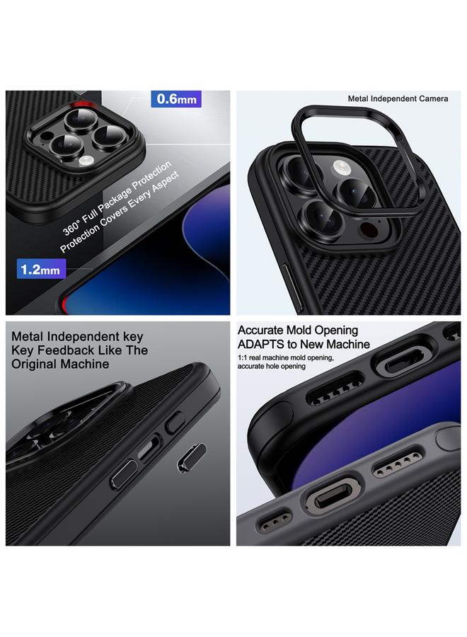 erorex Case For iPhone 16 Plus Carbon Fiber Textured Oil Spray MagSafe Magnetic Phone Case - Image 5