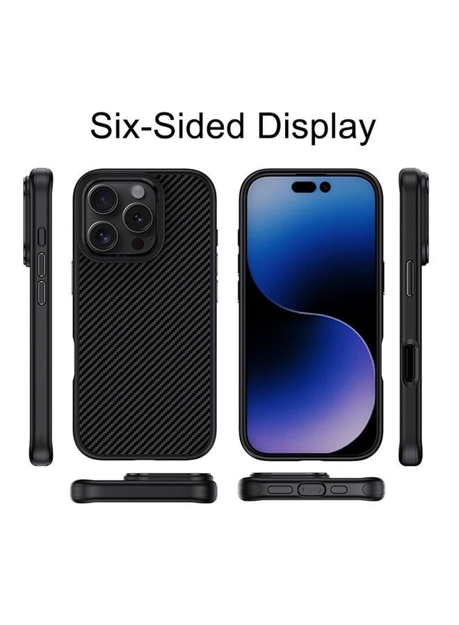 erorex Case For iPhone 16 Plus Carbon Fiber Textured Oil Spray MagSafe Magnetic Phone Case - Image 2