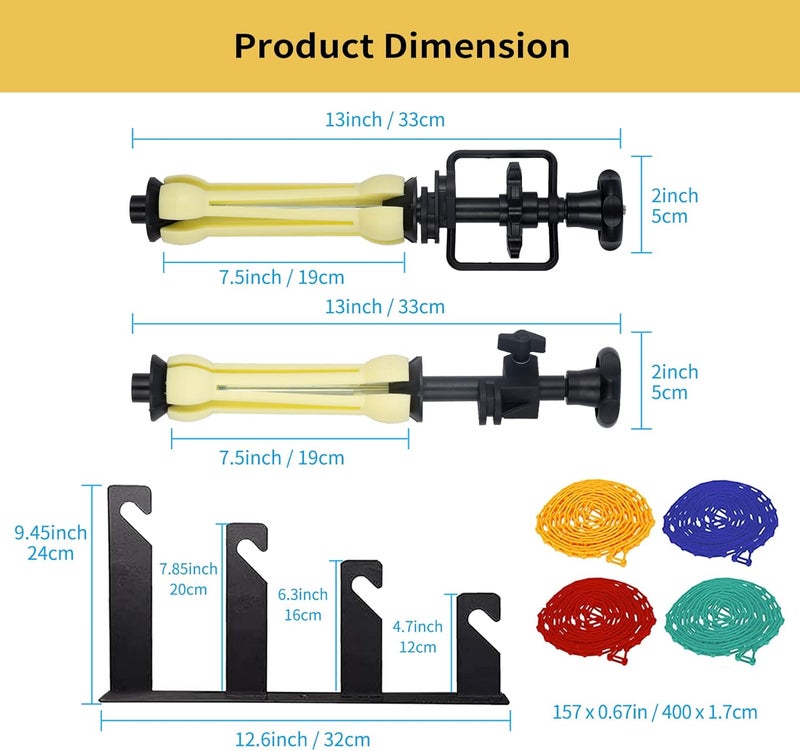 goshoot Expand Backdrop Roller System, Photography 4 Roller Wall Mounting Manual Background Support System, Ceiling Background Holder for Video Studio Photography - Image 4