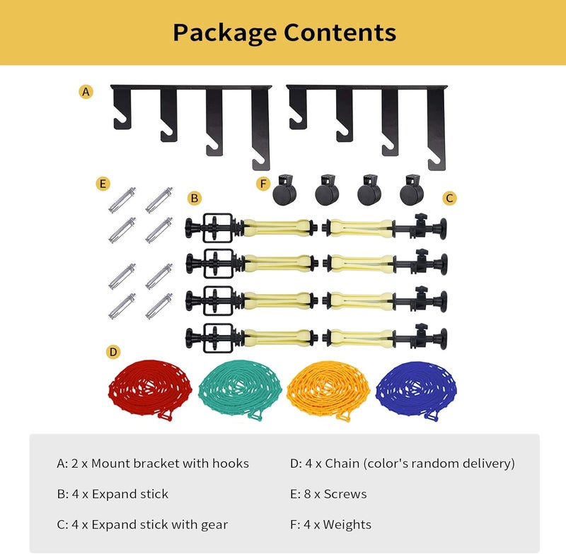 goshoot Expand Backdrop Roller System, Photography 4 Roller Wall Mounting Manual Background Support System, Ceiling Background Holder for Video Studio Photography - Image 5