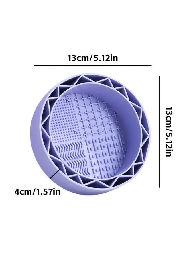 Green Makeup Brush And Sponge Cleaning Bowl Kit With Storage Pad 1pc - Image 4