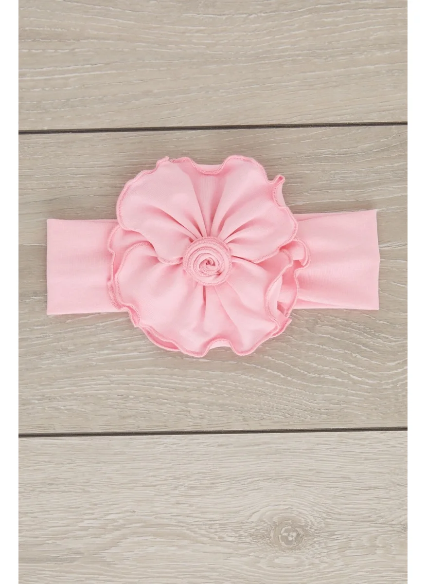 Babygiz Pink Handmade Soft Natural Cotton Combed Cotton Baby Kids Girls Bandana Spring Series with Unique Accessories