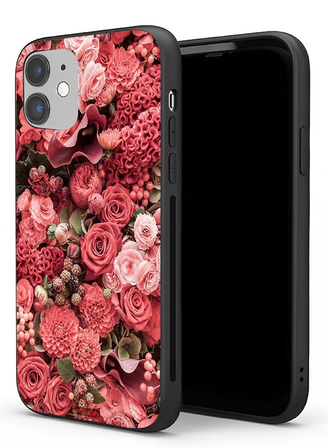 Tolwak Apple iPhone 11 Protective Case Peach Roses - Image 1
