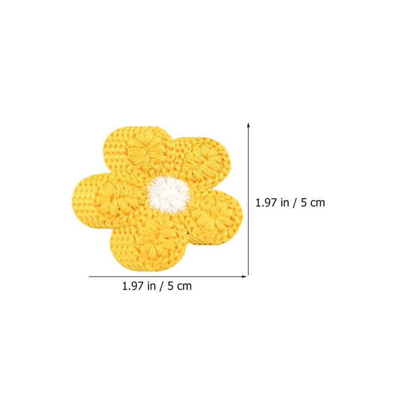 Colorful Embroidered Flower Patches 5cm Set Of 20 For DIY Clothes Hats Bags With Wear Resistant Material - Image 3