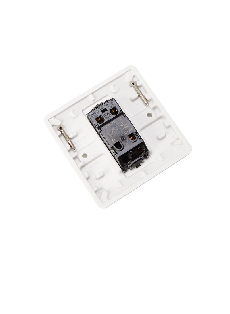 MK Logic Plus K4871 WHI 10A Single Pole 2 Way Plateswitch, 1 Gang - Image 3