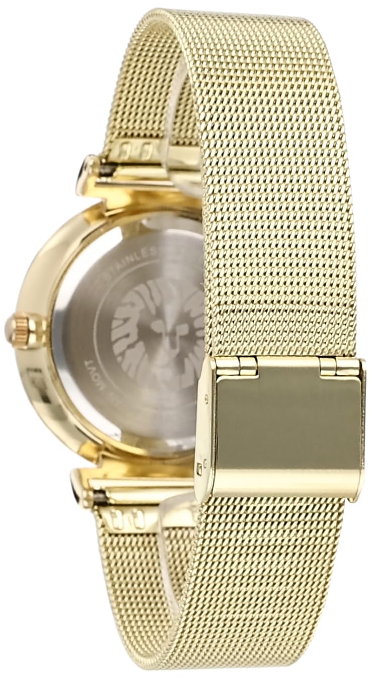 ANNE KLEIN ساعة معصم شبكية مزينة باللمعان للنساء من آن كلاين - Image 1