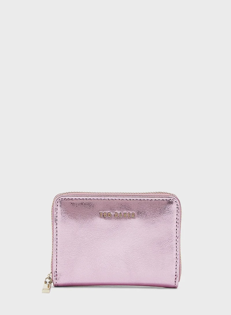 Ted Baker Lilleee Zip Around Metallic Purse