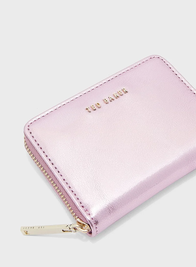Ted Baker Lilleee Zip Around Metallic Purse