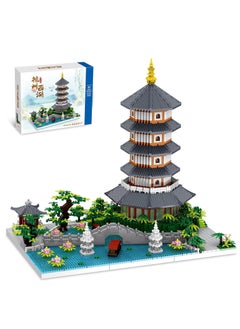 Excefore Chinese Architecture Micro Building Blocks Set, Creative Building Set Toys Gifts for Adults and Kids Age 14+, Hangzhou West Lake Collection Model for Display (3976 PCS)  - Image 1