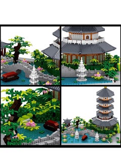 Excefore Chinese Architecture Micro Building Blocks Set, Creative Building Set Toys Gifts for Adults and Kids Age 14+, Hangzhou West Lake Collection Model for Display (3976 PCS)  - Image 3