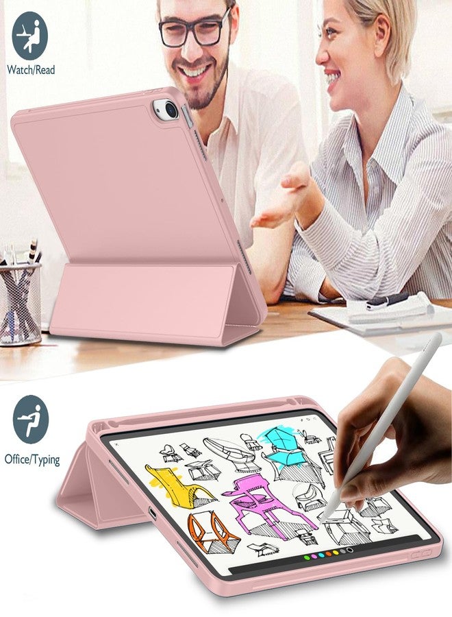 iMieet جراب iMieet لجهاز iPad Air مقاس 11 بوصة M2 2024، جراب لجهاز iPad Air من الجيل الخامس/الرابع 2022/2020 مقاس 10.9 بوصة مع حامل قلم، جراب ذكي ثلاثي الطي مع حامل (لون السلمون الداكن) - Image 4