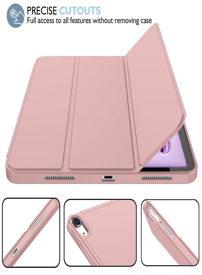 iMieet جراب iMieet لجهاز iPad Air مقاس 11 بوصة M2 2024، جراب لجهاز iPad Air من الجيل الخامس/الرابع 2022/2020 مقاس 10.9 بوصة مع حامل قلم، جراب ذكي ثلاثي الطي مع حامل (لون السلمون الداكن) - Image 3