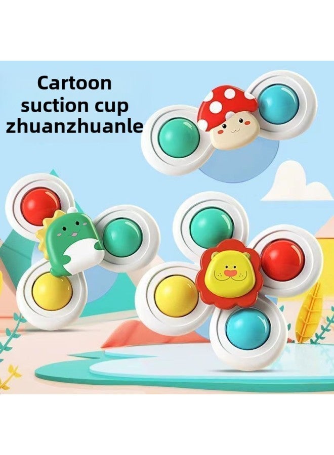 Children's Cartoon Animal Sucker Turn Turn Happy Flower Baby Top Toy Baby Boys And Girls-Color:Forest Turn Music  Opp Bag - Image 2