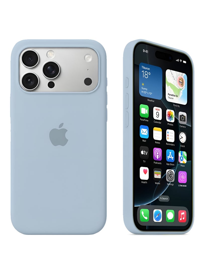 جراب iPhone 17 Pro Max مصنوع من السيليكون السائل الناعم لهاتف iPhone 17 Pro Max، جراب مضاد للخدش مع بطانة داخلية من الألياف الدقيقة، جراب واقٍ مقاوم للصدمات لهاتف iPhone 17 Pro Max - Image 1