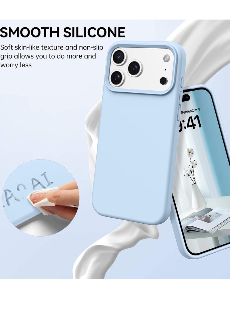 iPhone 17 Pro Max Cover Liquid Soft Silicone iPhone 17 Pro Max Case Anti Scratch with Inside Microfiber Lining Shockproof Protective Phone Case for iPhone 17 Pro Max - Image 3