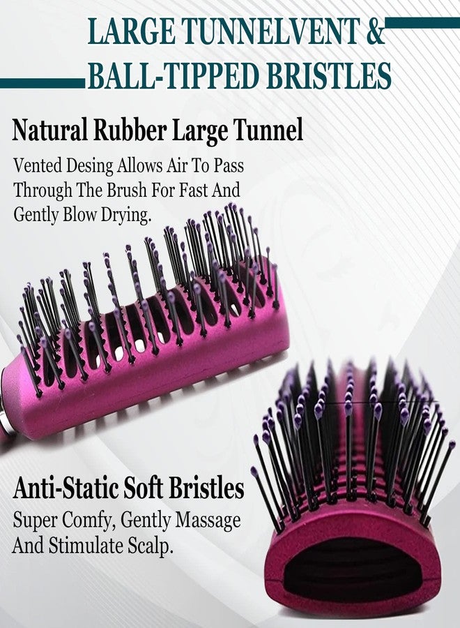 Majestique Detangling, Vent, and Blow Dry Hair Brushes | 3-Piece Professional Hair Brush Set for Women & Girls | For All Hair Types - Multicolor - Image 2