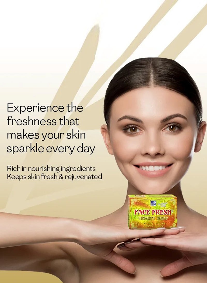 Face Fresh Set of 3 UV Radiation Protection Soap - Prevents Premature Aging, Increases Hydration & Firmness, Beauty Soap for All Skin Types 100g - Image 3