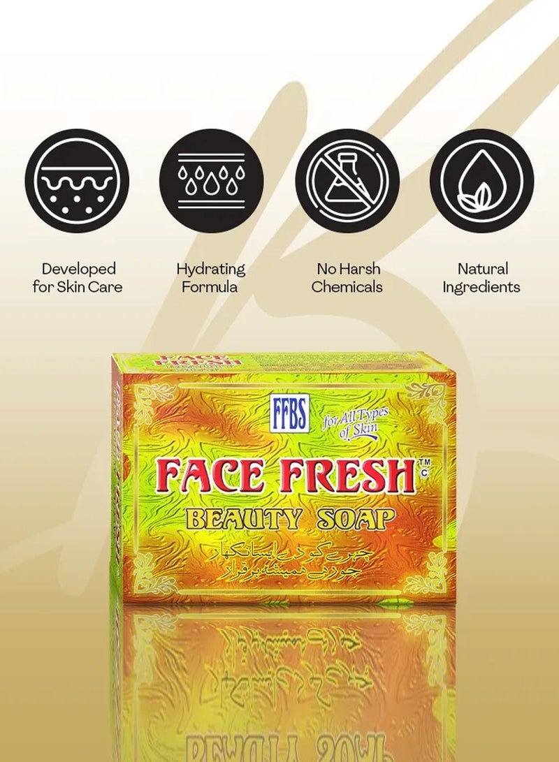 Face Fresh Set of 3 UV Radiation Protection Soap - Prevents Premature Aging, Increases Hydration & Firmness, Beauty Soap for All Skin Types 100g - Image 5