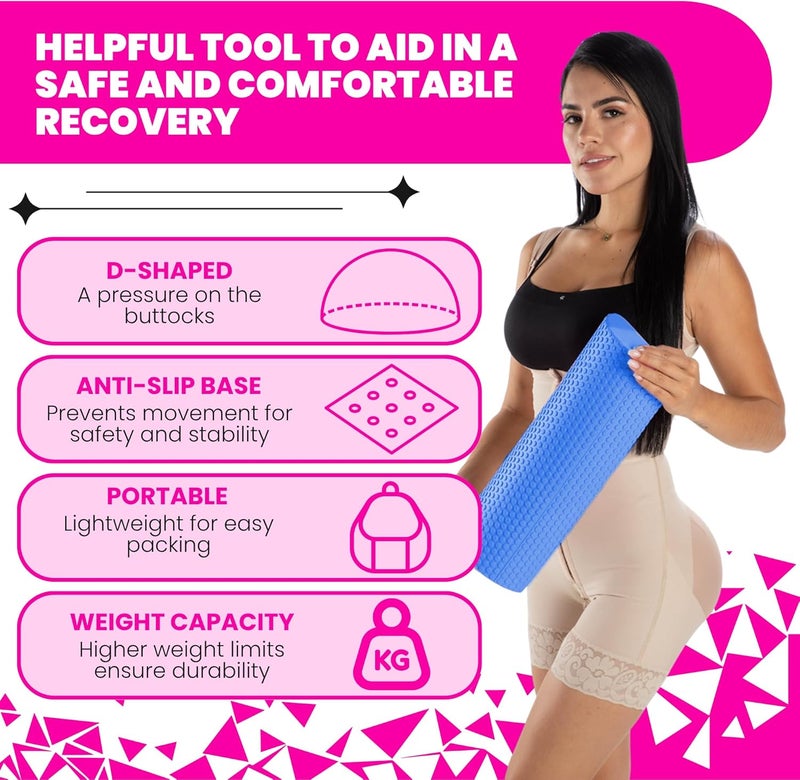 bombshell booty pillow BBL Pillow After Surgery Toilet Seat Riser – Brazilian Butt Lift Post Surgery Cushion Kit – BBL Toilet Seat Lifter - Image 5