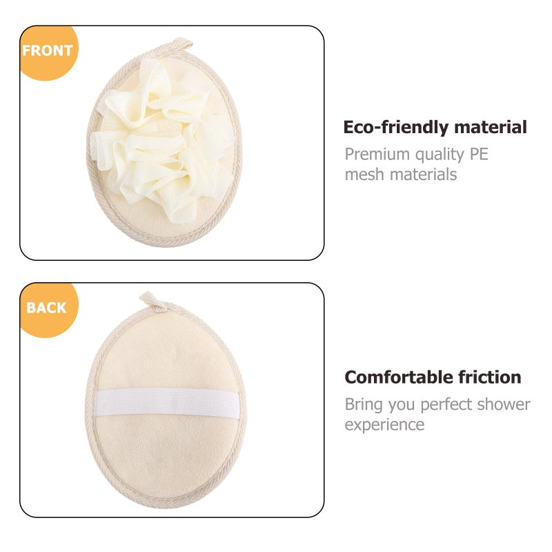 4Pcs Soft Foam Bath Scrubber Balls Loofahs Beige For Exfoliating And Deep Cleansing - Image 4