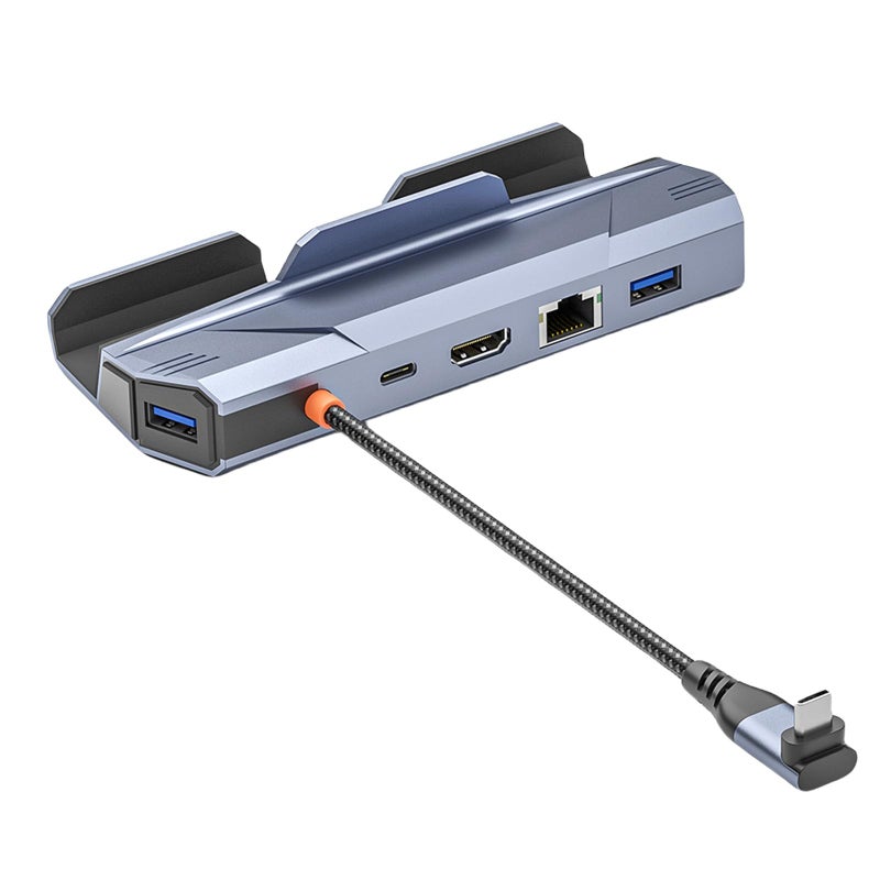 6 في 1 محور USB C مع 4K HDMI2.0 و RJ45 إيثرنت وشحن سريع لـ Steam Deck - Image 2