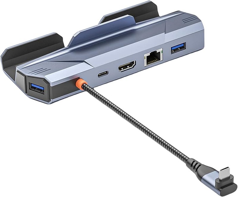 6 في 1 محور USB C مع 4K HDMI2.0 و RJ45 إيثرنت وشحن سريع لـ Steam Deck - Image 1