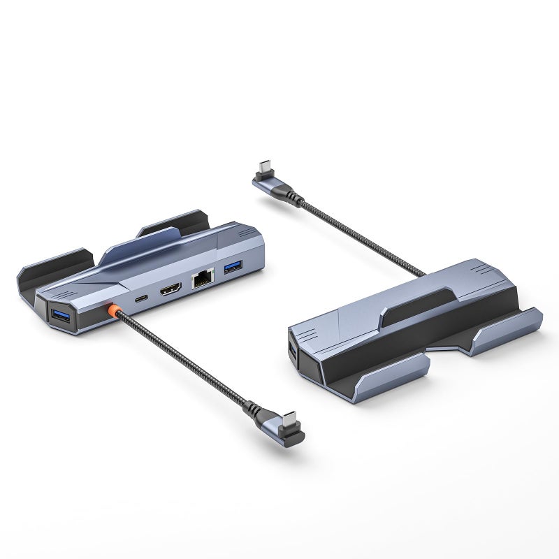 6 في 1 محور USB C مع 4K HDMI2.0 و RJ45 إيثرنت وشحن سريع لـ Steam Deck - Image 5