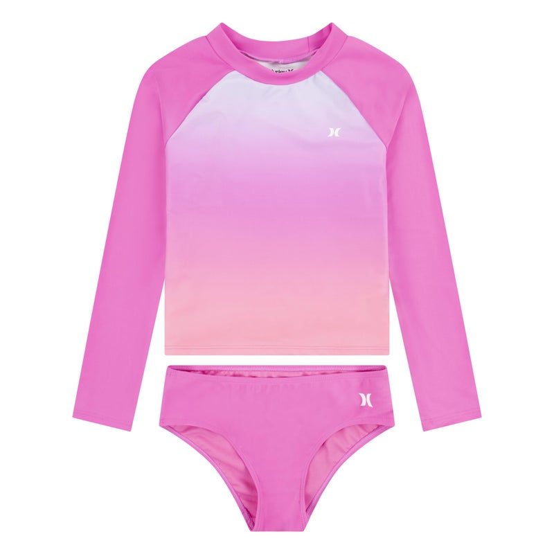 Hurley Long Sleeve Rash Guard 2-Piece Swimsuit - Image 1
