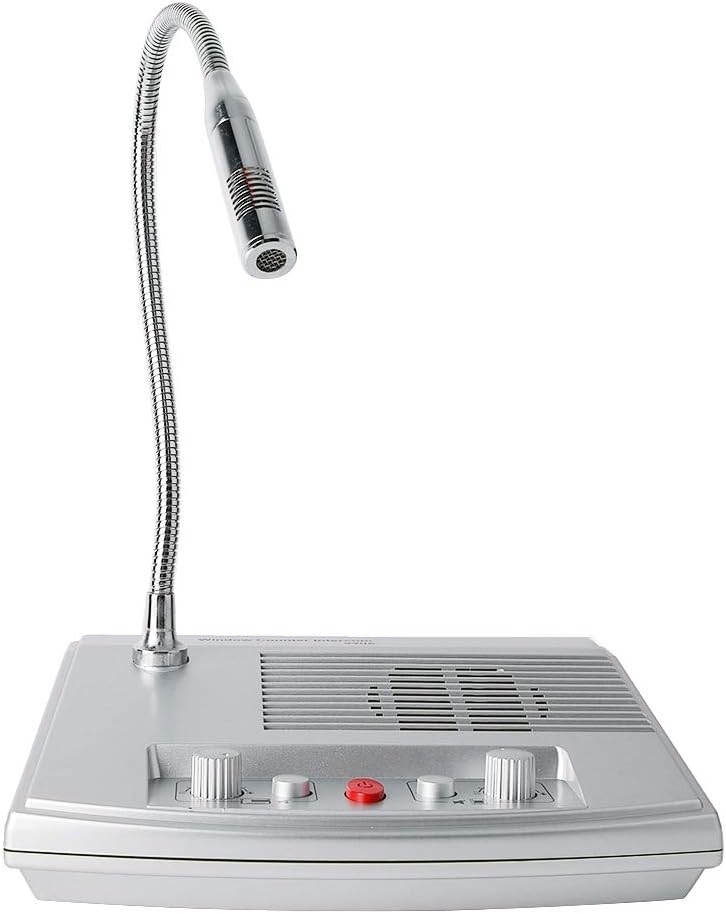 woobles Dual Way Intercommunication Microphone, Counter Window Intercom Mic Speaker with Automatic Call Control and High Speech Resolution for Bank Office Hospital Station Shop US US - Image 1